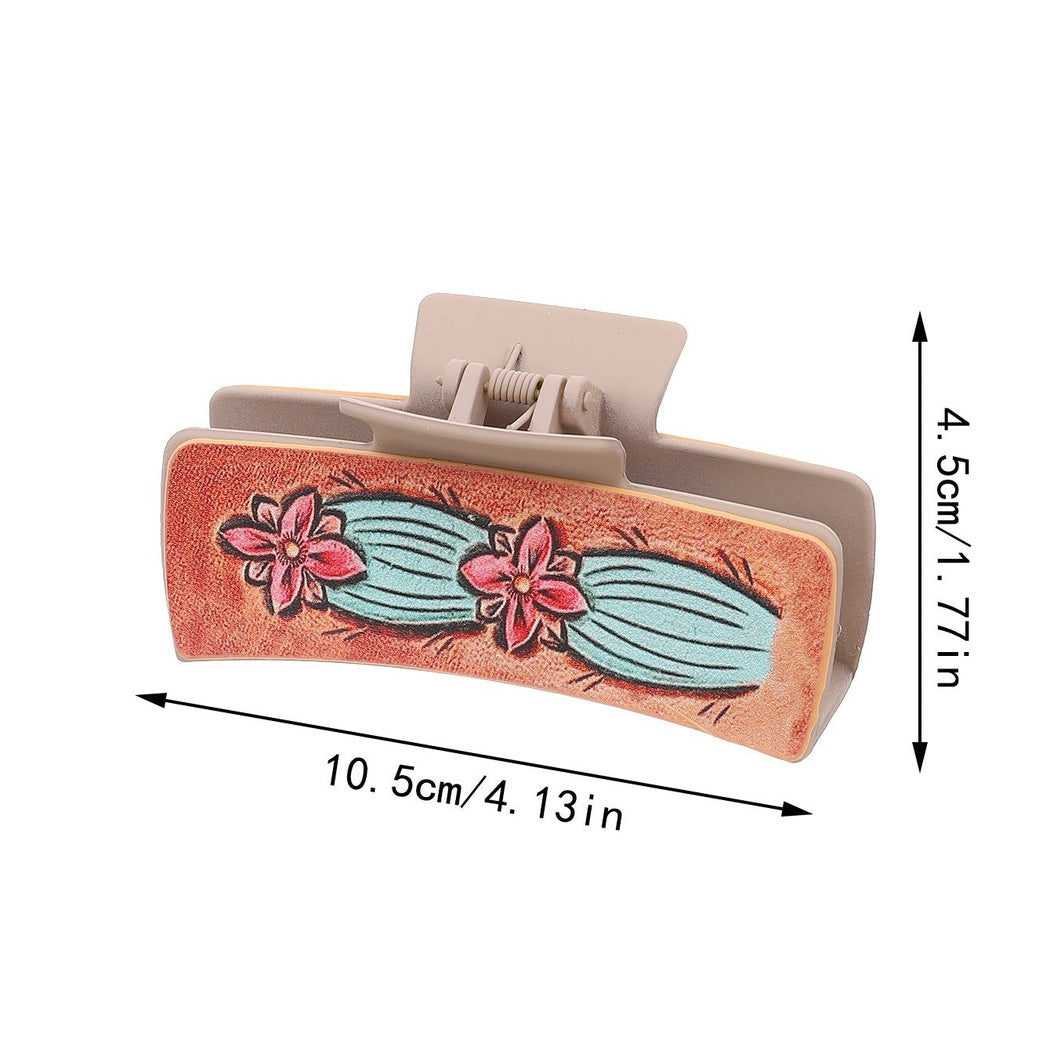 Beau - Hide Print Western Hair Claw 90078