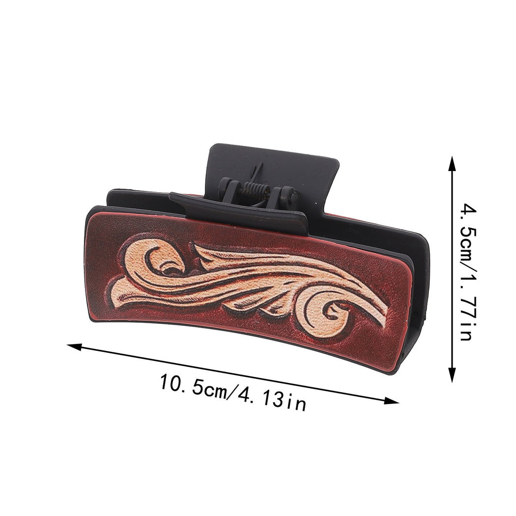 Beau - Hide Print Western Hair Claw 90081