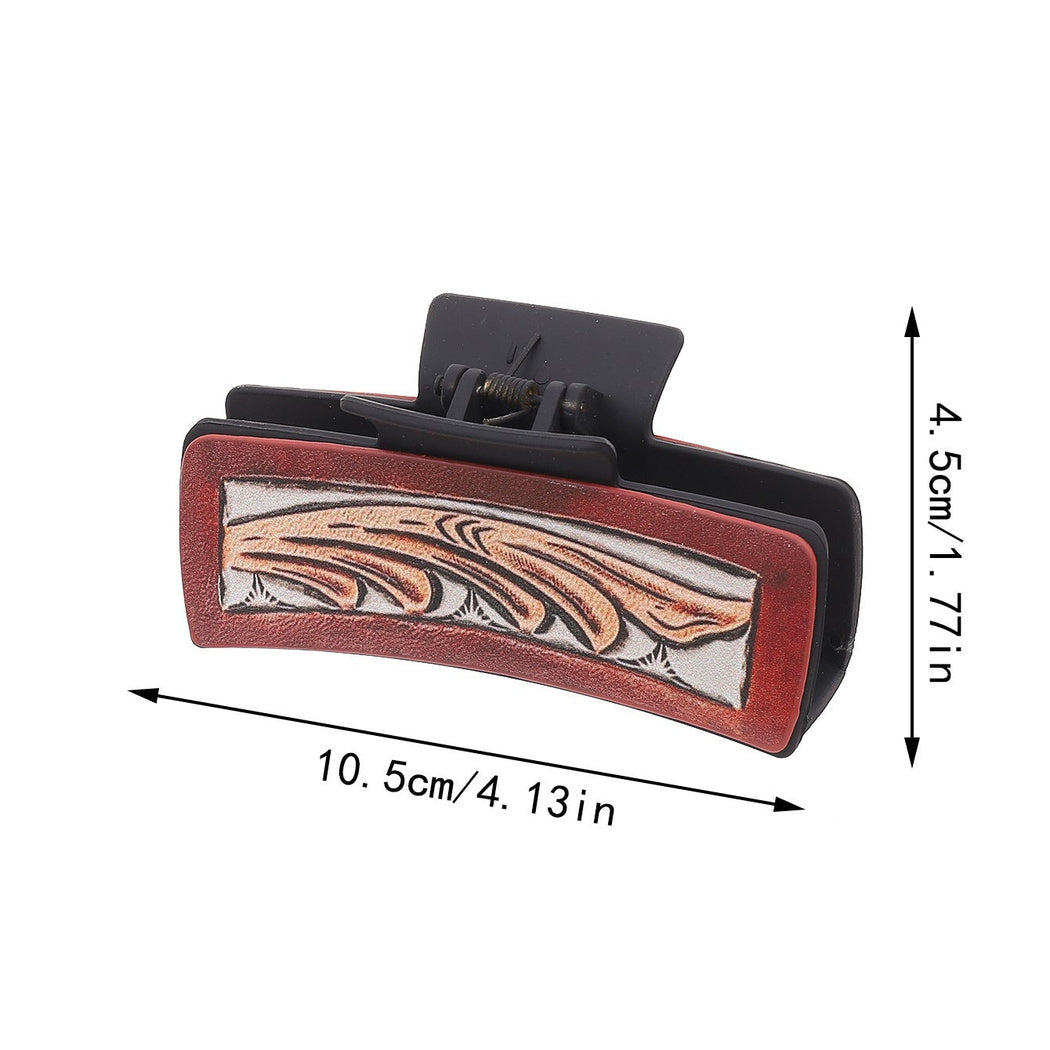 Beau - Hide Print Western Hair Claw 90082
