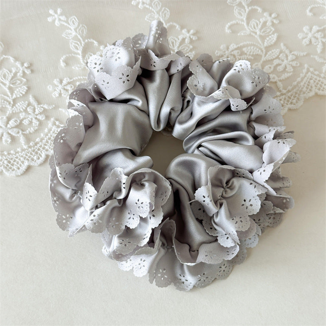Lace Petal Glossy Scrunchie Collection variant image