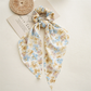 Gifty - Petal Print Scarf Scrunchie - Yellow variant