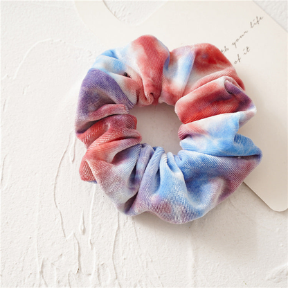 Gifty - Tie-Dye Velvet Scrunchie - Blue variant