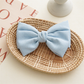 Beau - Solid Bow Hair Clip - LightBlue variant