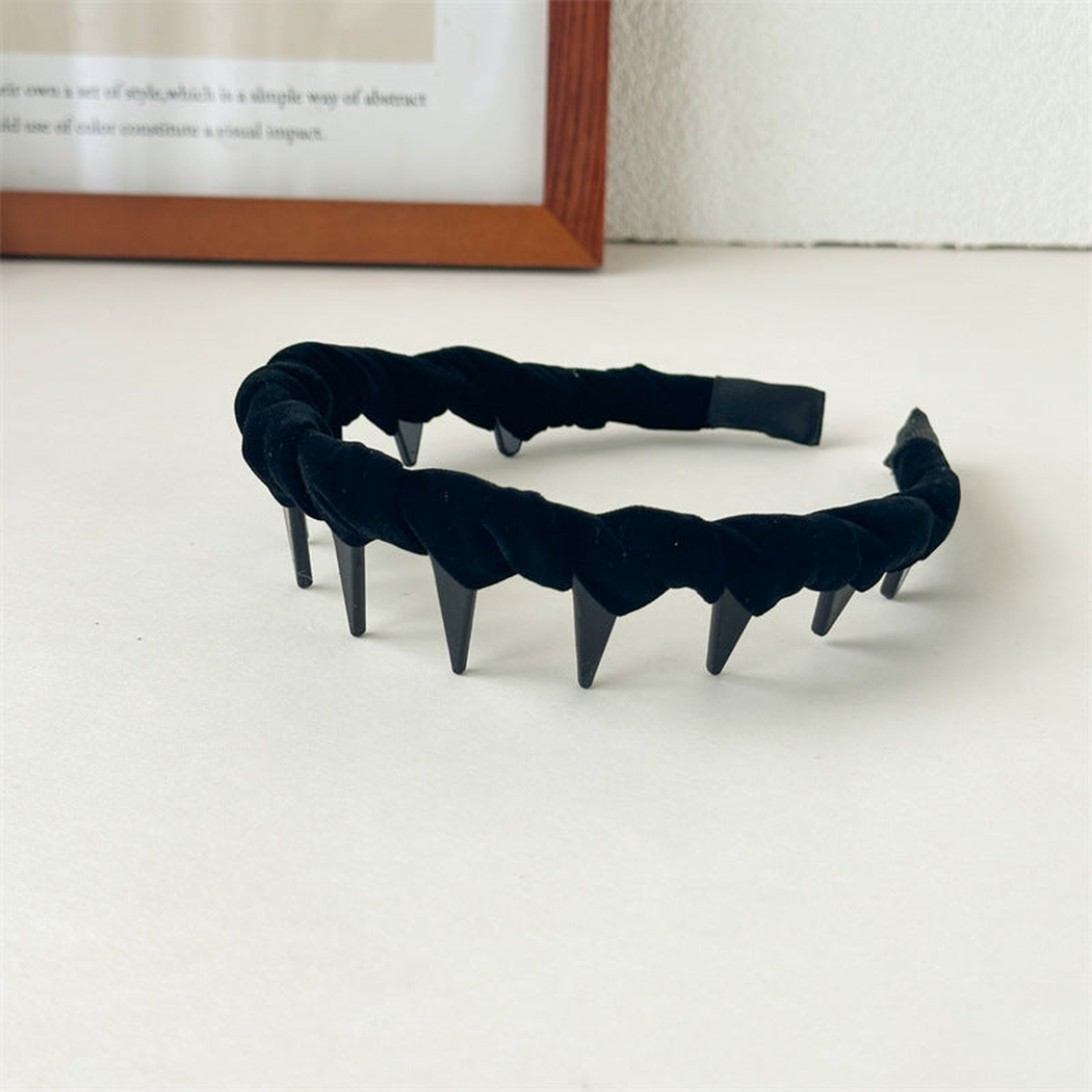 Gifty - Wavy Velvet Headband - Black variant
