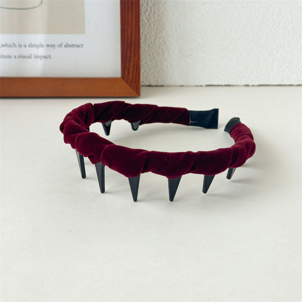 Gifty - Wavy Velvet Headband - Burgundy variant