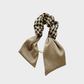 HoundPlaid Gifty - Houndstooth Bow Scarf Scrunchie on neutral background