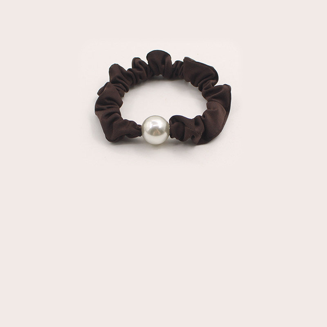 Coffee Gifty - Pearl Bead Hair Tie on neutral background