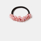 Pink Gifty - Crystal Bead Hair Tie on neutral background
