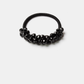 Black Gifty - Crystal Bead Hair Tie on neutral background