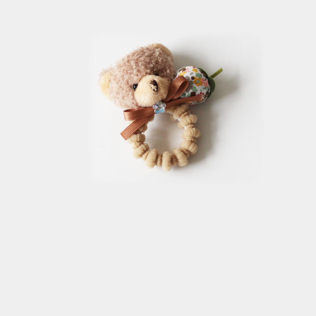 BearBrown Gifty - Bunny Bear Hair Tie on neutral background