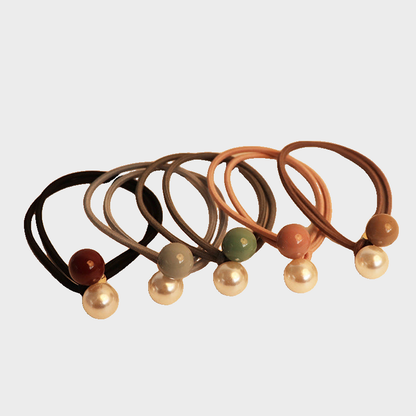Multi5Pc Gifty - Round Elastic Hair Tie on neutral background