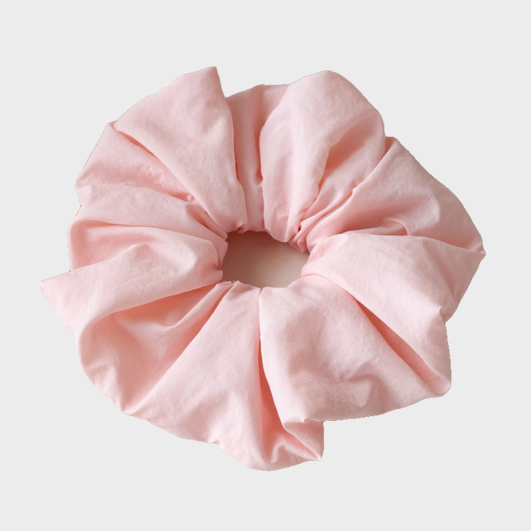 Pink Gifty - Pastel Padded Scrunchie on neutral background