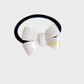 Mermaid Gifty - Iridescent Bow Hair Tie on neutral background
