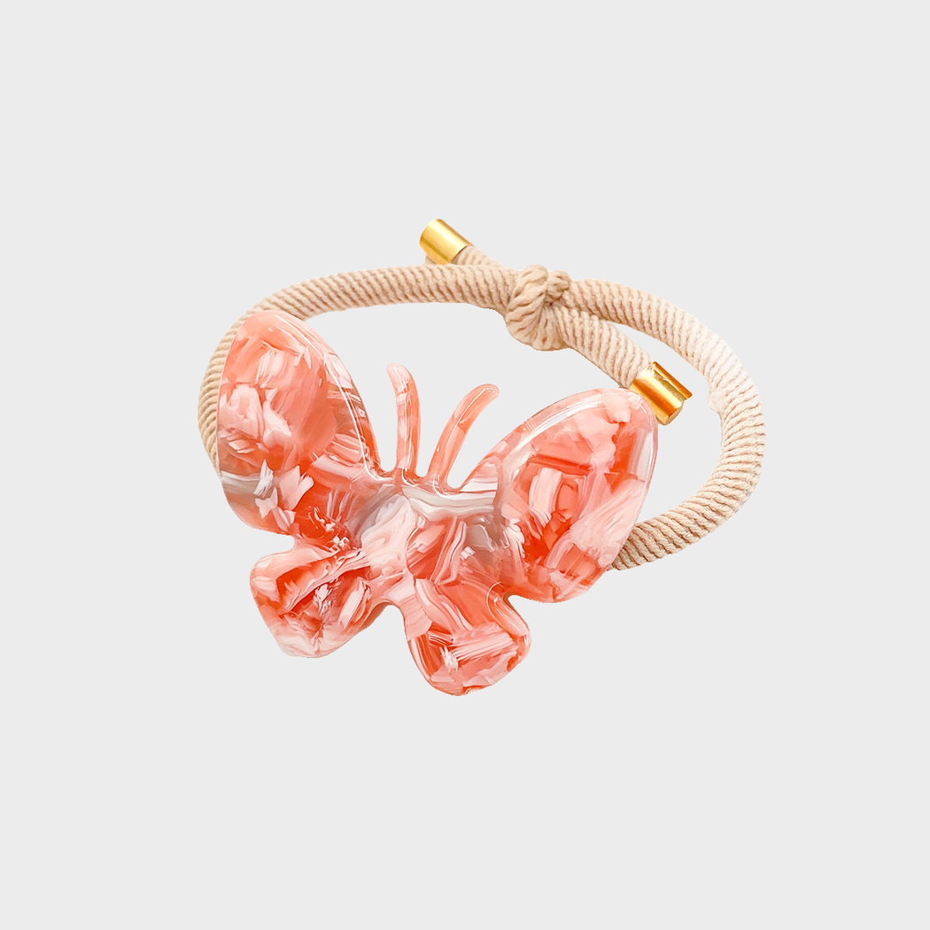 CrmOrg Gifty - Butterfly Charm Hair Tie on neutral background