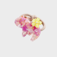 FloralPink Gifty - Marbled Cat Hair Tie on neutral background
