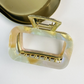 Beau - Rectangular Openwork Hair Claw - Iridescent variant