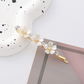 Beau - Opal Floral Gold Tone Hair Clip Collection - TriOpalBar variant