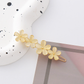 Beau - Opal Floral Gold Tone Hair Clip Collection - GoldFlwrCl variant
