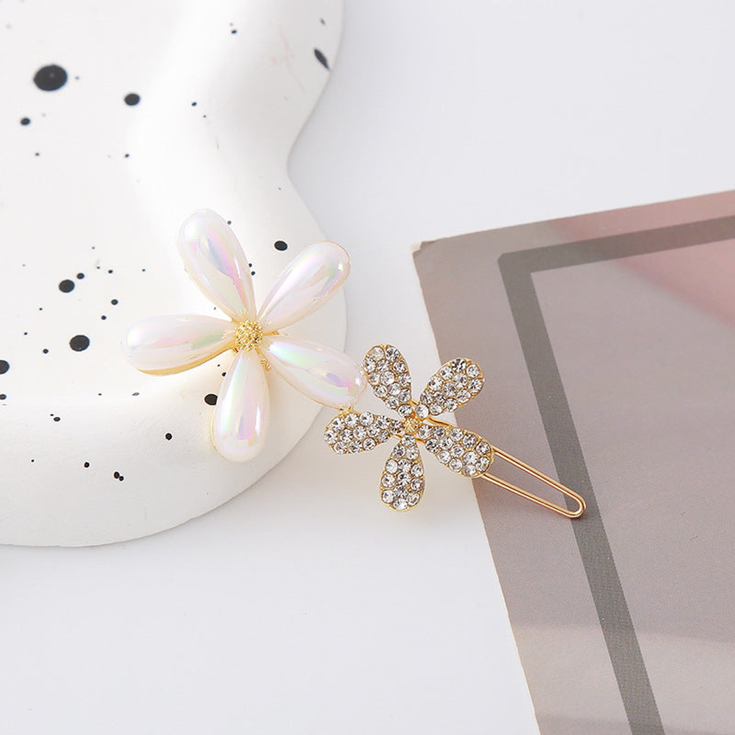 Beau - Opal Floral Gold Tone Hair Clip Collection - OpalCrystCl variant