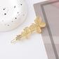 Beau - Opal Floral Gold Tone Hair Clip Collection - GoldBflyCl variant
