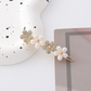 Beau - Opal Floral Gold Tone Hair Clip Collection - PrlCrystCl variant