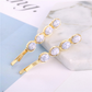 Beau - Geometric Cabochon Side Barrette Collection - OvalGold variant