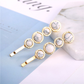 Beau - Geometric Cabochon Side Barrette Collection - RoundGold variant