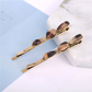 Beau - Geometric Cabochon Side Barrette Collection - WaveAntqGd variant