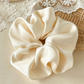 Gifty - Floral Satin Oversized Scrunchie - Ivory variant
