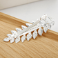 Beau - Baroque Leaf Spring Barrette - Silver variant