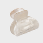 PearlWhite Beau - Floral Marbled Mini Hair Claw on neutral background