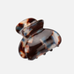 Tortoise Beau - Floral Marbled Mini Hair Claw on neutral background