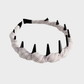 Purple Gifty - Plaid Toothed Wide Headband on neutral background