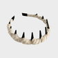 Yellow Gifty - Plaid Toothed Wide Headband on neutral background