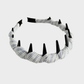 Blue Gifty - Plaid Toothed Wide Headband on neutral background