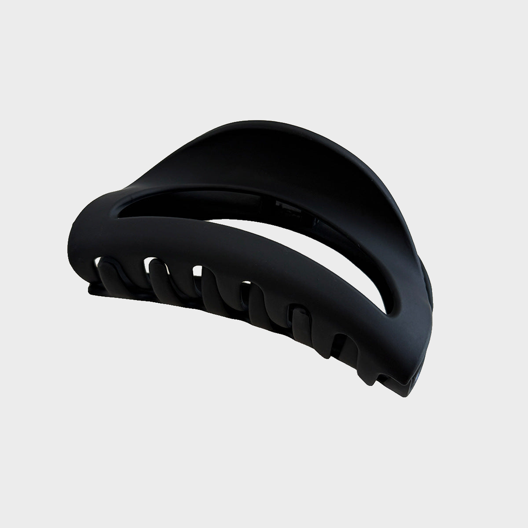 Black Beau - Soft Matte Large Hair Claw on neutral background