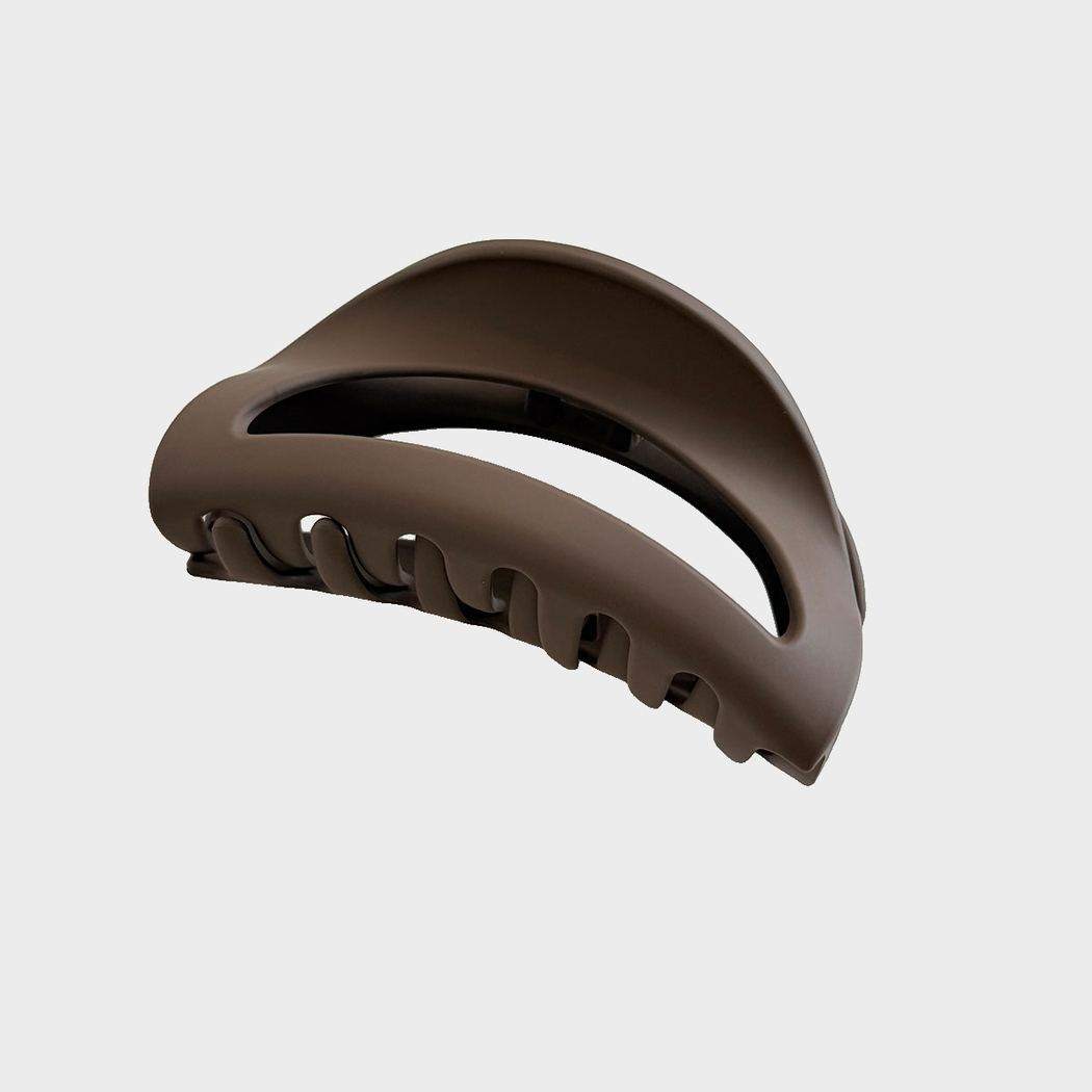 Coffee Beau - Soft Matte Large Hair Claw on neutral background
