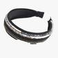 Black Gifty - Beaded Pearl Wide Headband on neutral background