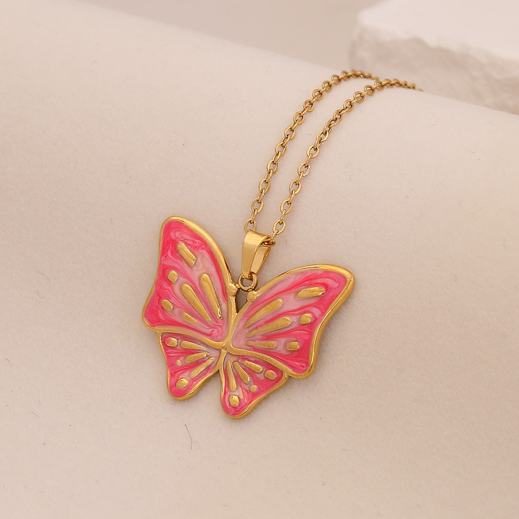 Nozari - Butterfly Tulip Pendant Necklace
