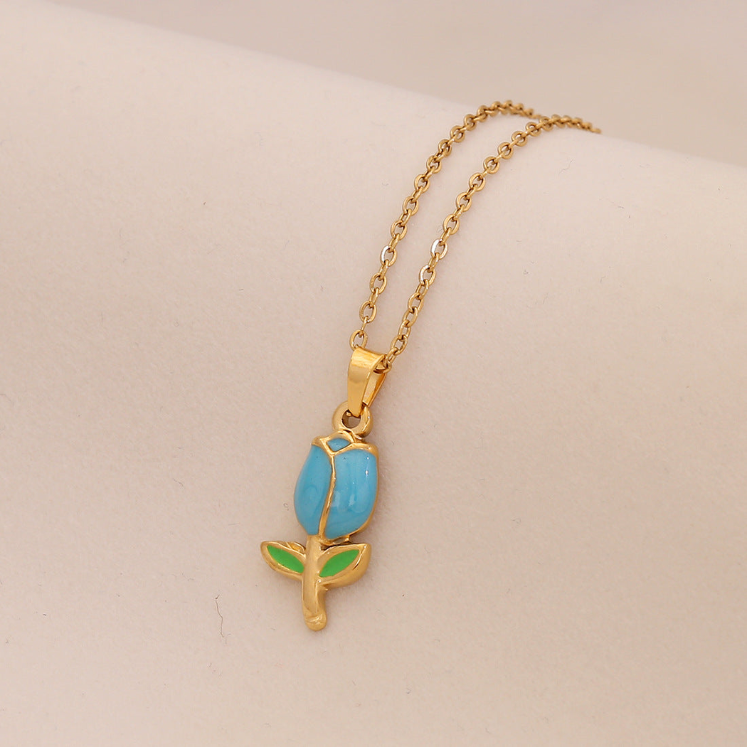 Nozari - Butterfly Tulip Pendant Necklace