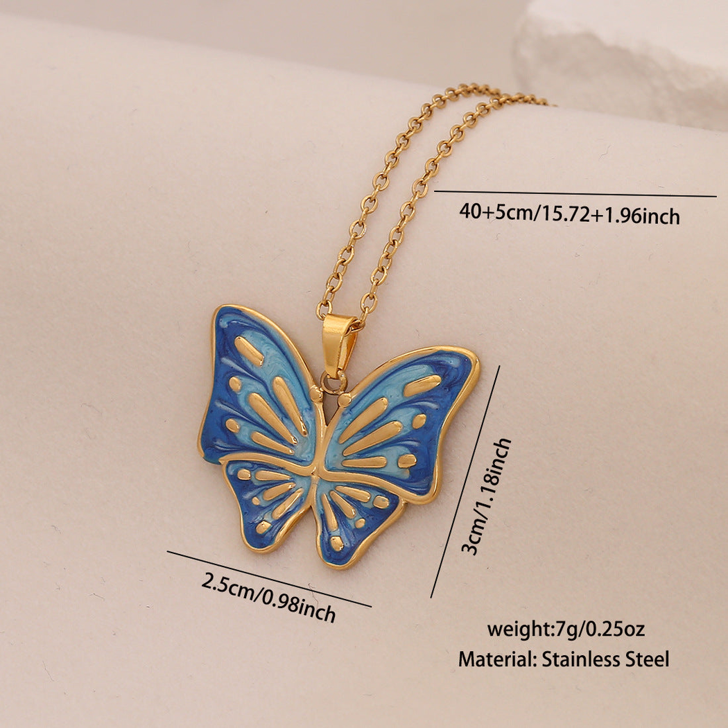 Nozari - Butterfly Tulip Pendant Necklace