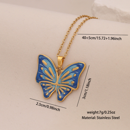 Nozari - Butterfly Tulip Pendant Necklace