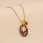 Nozari - Floral Oval Pendant Necklace