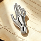 Brovia - Sculpted Hand Silhouette Brooch