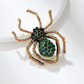 Brovia - Faceted Spider Accent Brooch