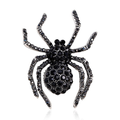 Brovia - Faceted Spider Accent Brooch