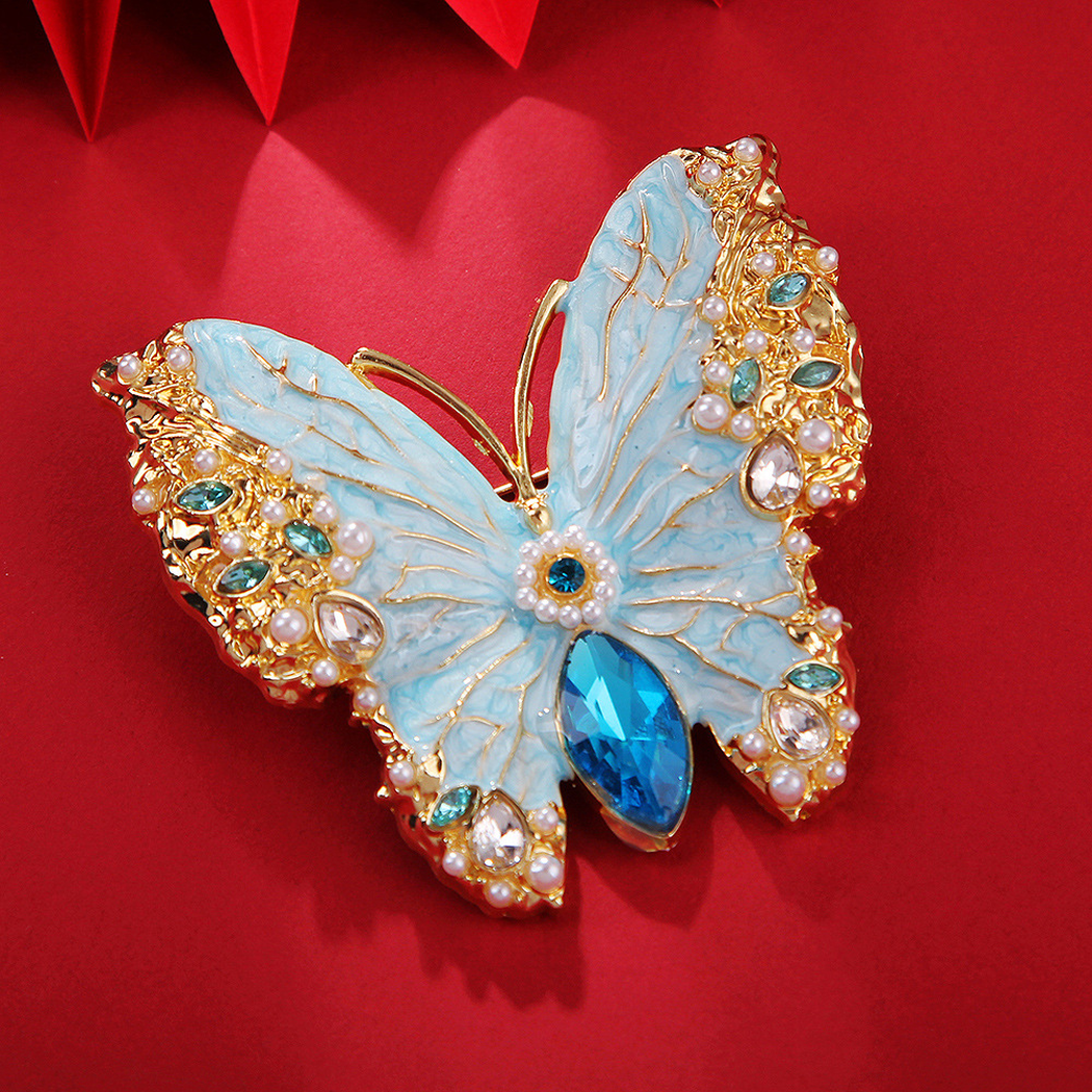 Brovia - Ornate Butterfly Accent Brooch
