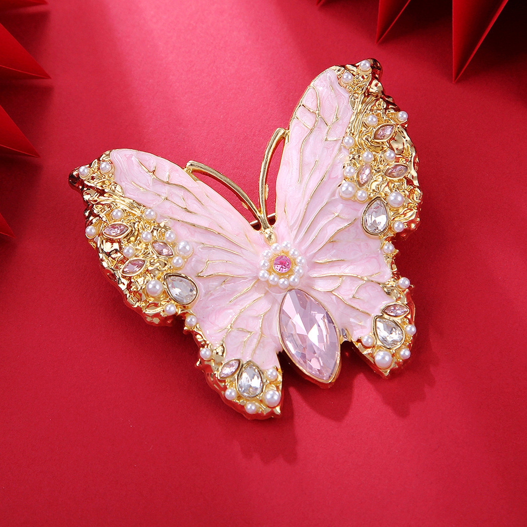 Brovia - Ornate Butterfly Accent Brooch