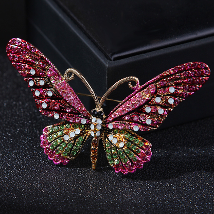 Brovia - Multicolor Butterfly Accent Brooch