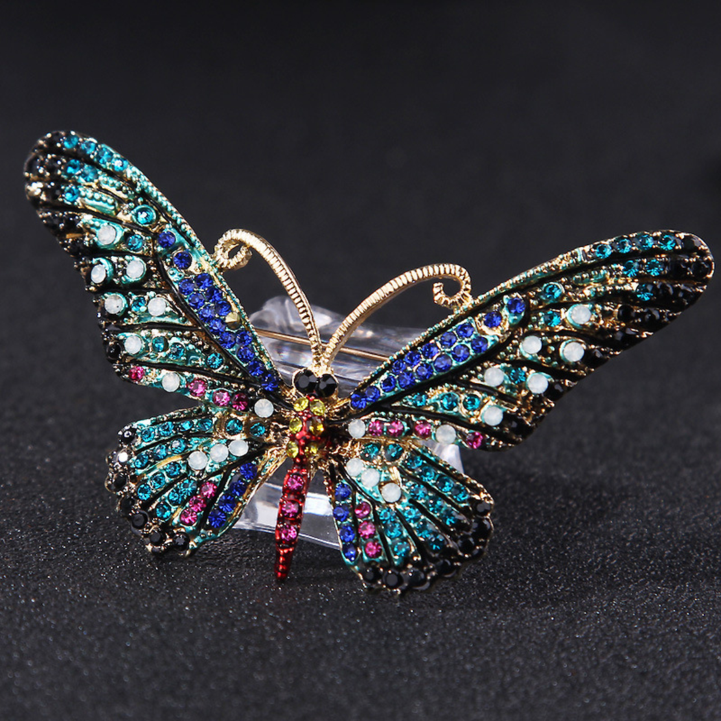 Brovia - Multicolor Butterfly Accent Brooch